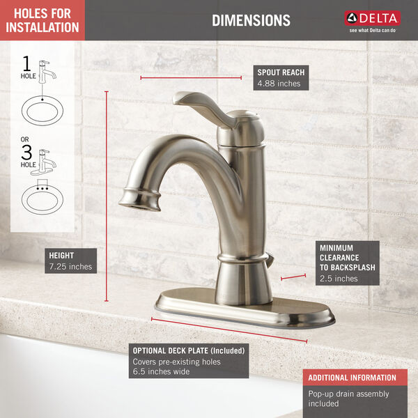 Delta Porter Single Hole Single-Handle Bathroom Faucet in Oil Rubbed Bronze
